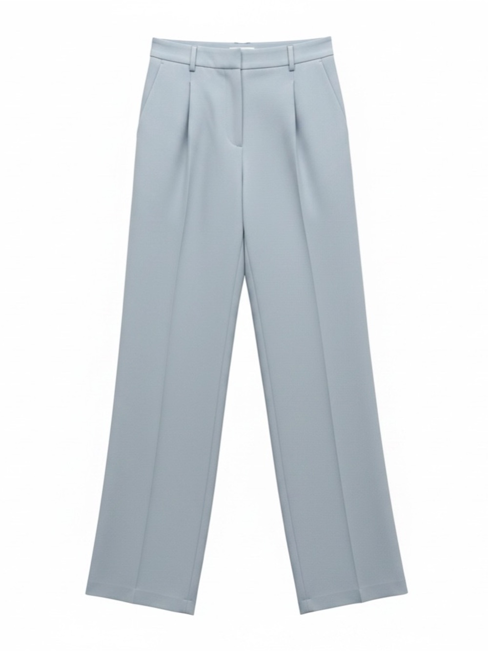 Soho Apparel Pale Blue Wide-Leg Tailored Trousers
